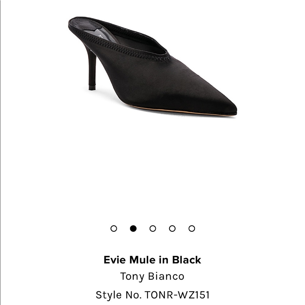 Black Satin Mules